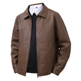 Herren-Lederbomberjacke