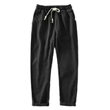Schmal geschnittene Herrenhose mit Leinen
