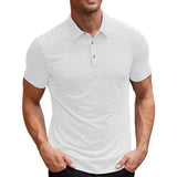Gestreiftes Herren-Poloshirt in Grautönen