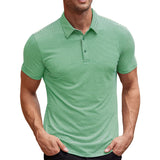 Gestreiftes Herren-Poloshirt in Grautönen