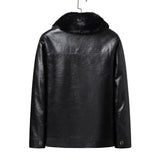 Herren-Lederjacke mit Fleece-Innenseite
