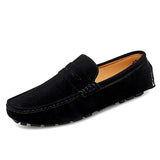 Herren-Wildledermokassins im Segelschuh-Stil
