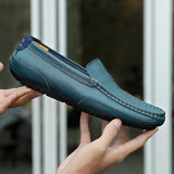 Herren-Ledermokassins im Vintage-Stil