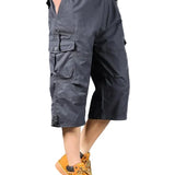 Lange Herren-Cargoshorts aus Baumwolle