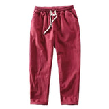 Schmal geschnittene Herrenhose mit Leinen