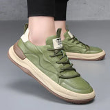 Herren-Lederschuhe mit dicker Sohle