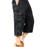 Lange Herren-Cargoshorts aus Baumwolle
