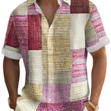 Elegantes Herrenhemd im Patchwork-Look