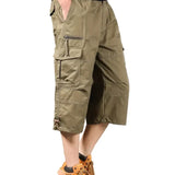 Lange Herren-Cargoshorts aus Baumwolle