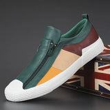Herrenschuhe aus Leder mit Reißverschluss