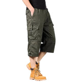Lange Herren-Cargoshorts aus Baumwolle