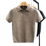 Luftiges Strick-Poloshirt für Herren