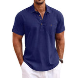 Herren-Poloshirt mit Leinen