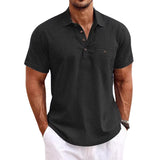 Herren-Poloshirt mit Leinen