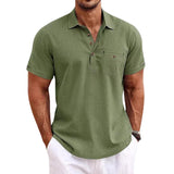 Herren-Poloshirt mit Leinen