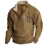 Günter Herrenpullover mit Reißverschluss im Vintage-Stil