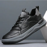 Herren-Lederschuhe mit dicker Sohle