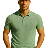 Gestreiftes Herren-Poloshirt in Grautönen