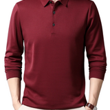 Elegantes Langarm-Poloshirt für Herren