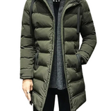 Lange Herren-Winterjacke in Slim Fit