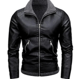 Elegante Herren-Lederjacke mit weichem Futter