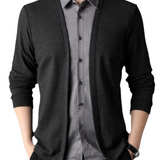 2-in-1-Herrenhemd mit Cardigan