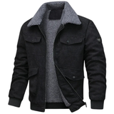 Herrenjacke aus Cord und Fleece