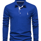 Langarm-Poloshirt für Herren aus Baumwolle