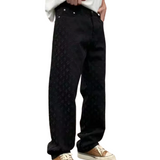 Herrenjeans mit Jacquard-Struktur