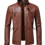 Elegante Herrenlederjacke im klassischen Schnitt