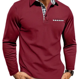 Herren-Langarm-Poloshirt