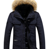 Elegante wattierte Herren-Winterjacke