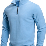 Langärmlige Herren-Strickjacke mit Reißverschluss