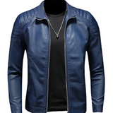 Herrenlederjacke mit Stehkragen – moderner Schnitt