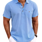 Herren-Poloshirt mit Leinen