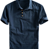 Levin Herren-Poloshirt mit Leinen
