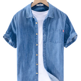 Kurzarm-Jeanshemd für Herren