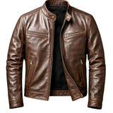 Vintage-Herrenlederjacke mit zeitlosem Charakter