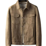Elegante Herrenjacke in Lederoptik