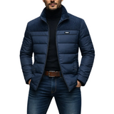 Wattierte Herren-Winterjacke mit Fleecefutter