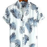 Jürgen Kurzarm-Herrenhemd im Hawaii-Stil mit Brusttasche – Weiß