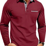 Herren-Langarm-Poloshirt