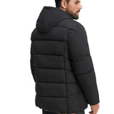 Gefütterte Herren-Winterjacke – Schwarz