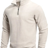 Langärmlige Herren-Strickjacke mit Reißverschluss