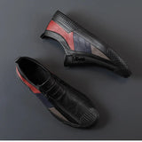 Herrenschuhe aus Leder mit Reißverschluss