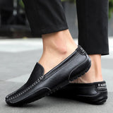 Herren-Ledermokassins im Vintage-Stil