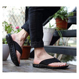 Offene Herren-Ledersandalen