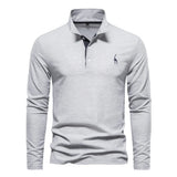 Langarm-Poloshirt für Herren aus Baumwolle