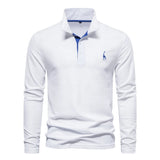 Langarm-Poloshirt für Herren aus Baumwolle