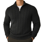 Jochen Herrenpullover mit Stehkragen und Reißverschluss